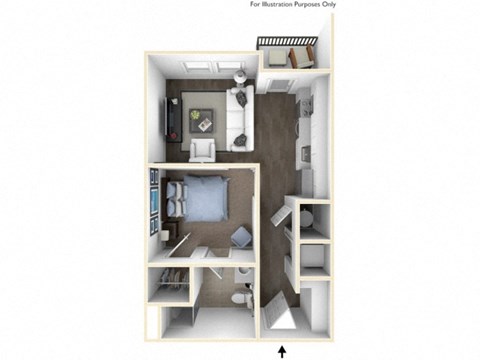 1 bed 1 bath floor plan A 1 bed 1 bath floor plan A
